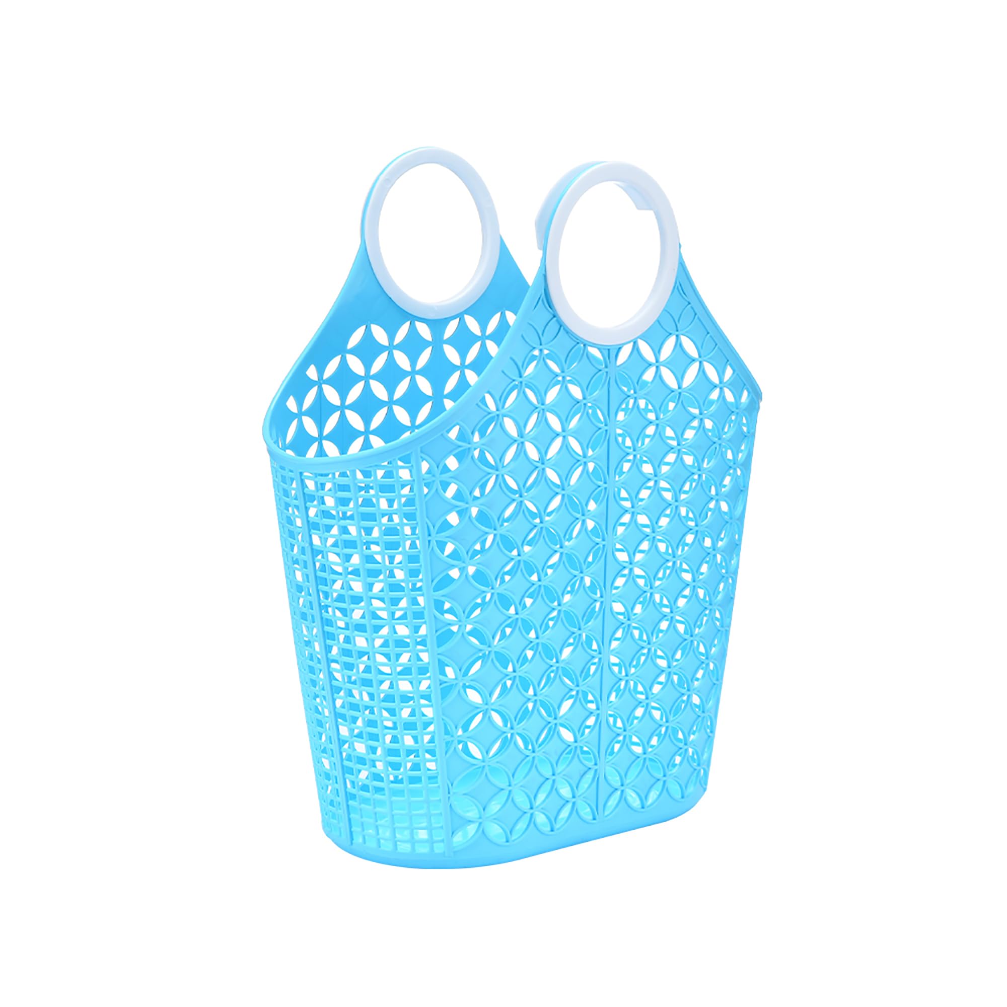 Fox Run Lime Garden Harvest Basket with Built-In Handles, 6" x 14" x 18" Plastic Cleaning Caddy and Laundry Tote