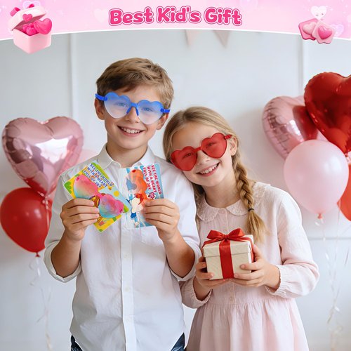 Amy&Benton 28 Pack Heart Glasses Party Favors for Kids 8-12 4-8 3-5, Goodie Bags Stuffers, Pinata Stuffers Fillers,Treasure Box Toys for Classroom Prizes,Carnival Prizes Birthday Bulk Holiday Supplies