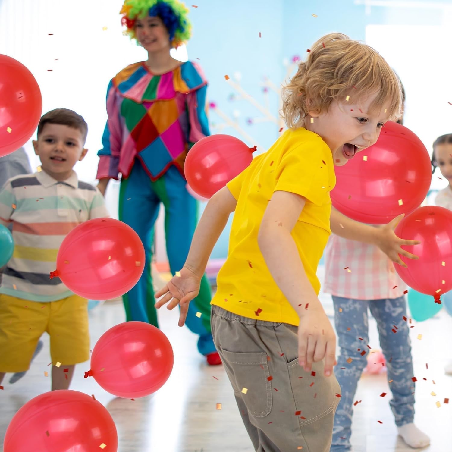 Punch Balloons by [Brand Name] - 36 Pcs Red Balloons with Rubber Band Handle for Easy Grip | Perfect for Kids’ Birthday Parties & Outdoor Fun