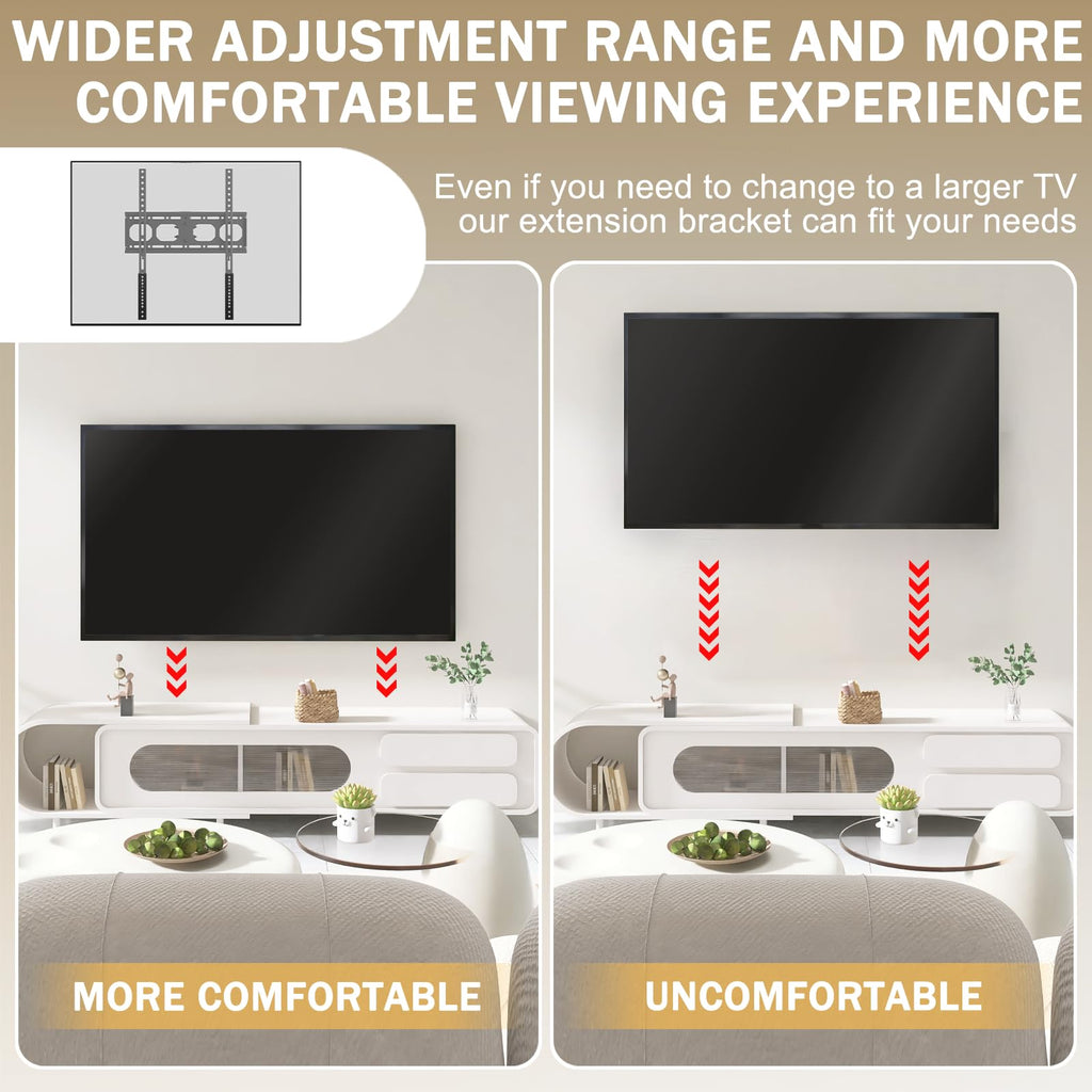 Vertical VESA Extender Plate Bracket Kit, TV Mount Extension Bracket Designed for Low VESA Pattern TV’s, Suitable for Use with Most VESA mounts and TV Ceiling Mount - 2 Brackets