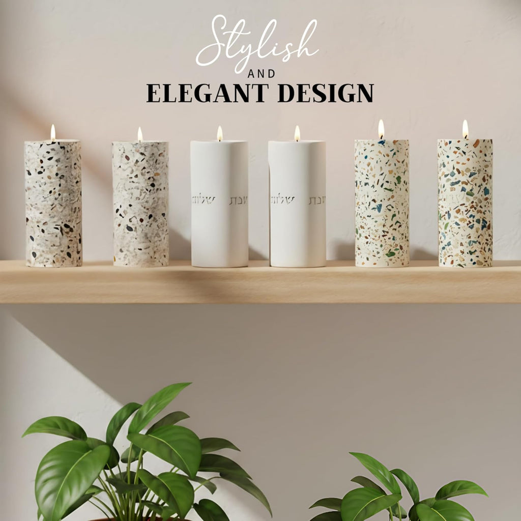 Suri Shabbat Candle Holder - Elegant Metal Candlesticks for Modern Jewish Home Décor | Turquoise Finish