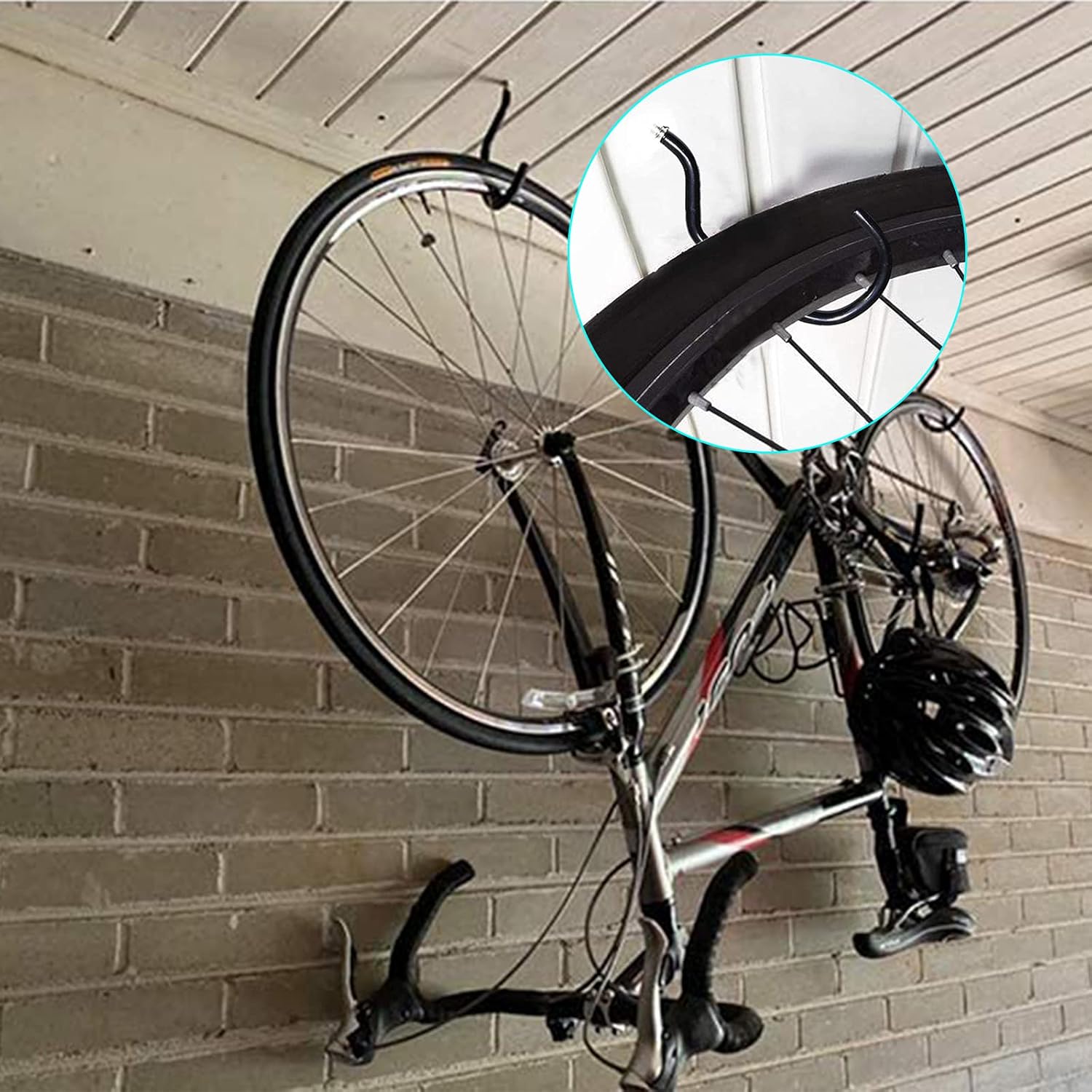 Skiennix 12PCS Heavy-Duty Bike Storage Hooks - Wall-Mounted Design for Bikes & Gear Storage