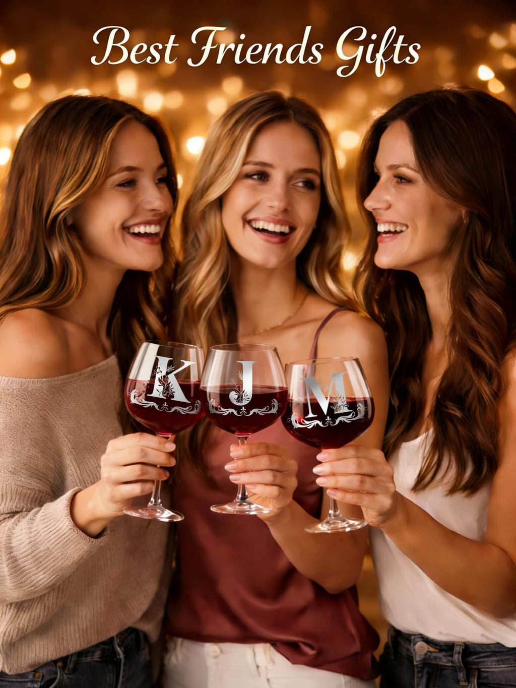 Mothers Day Gifts for Mom, Grandma, Wife - Personalized Initial A-Z Wine Glass Gifs for Women - Unique Birthday Gift for Her, Sister, Best Friend - 16oz Elegant Custom Monogram Glass (Letter A)