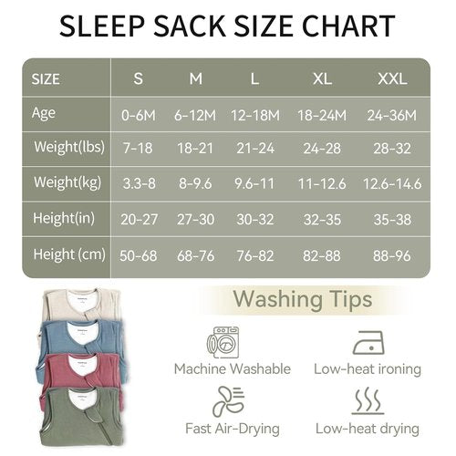 BubblePanda Bamboo Sleep Sack - Supersoft 1.0 Tog Breathable Wearable Blanket for 6-12 Months Babies