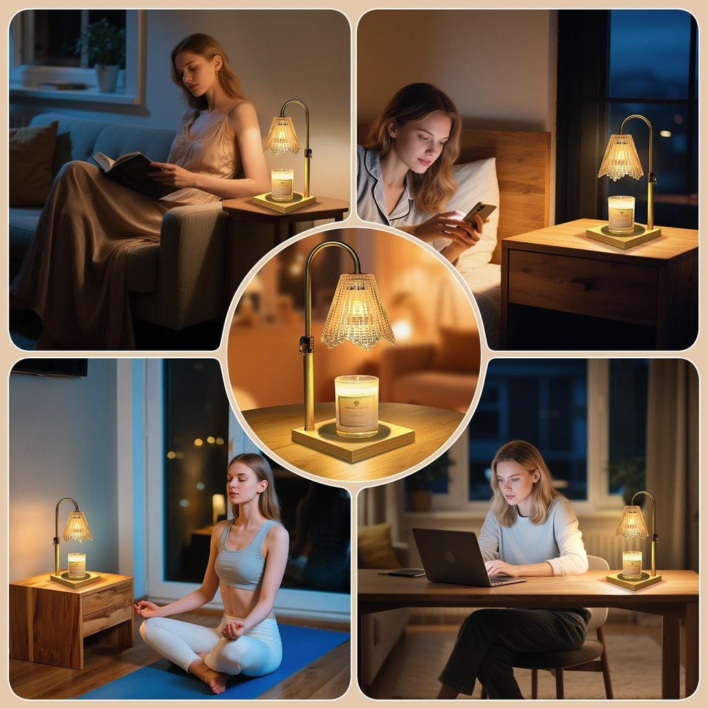 Skiennix Candle Warmer Lamp - Dimmable with Timer | Perfect Birthday Gift for Women & Home Decor