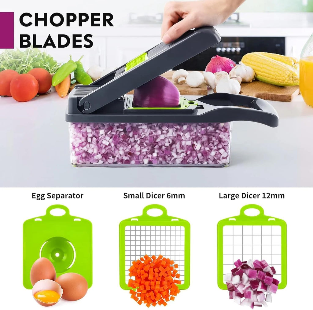 AHA Lifestyles 16-in-1 Vegetable Chopper | Multi-Functional Slicer & Spiralizer - Quick Meal Prep Tool