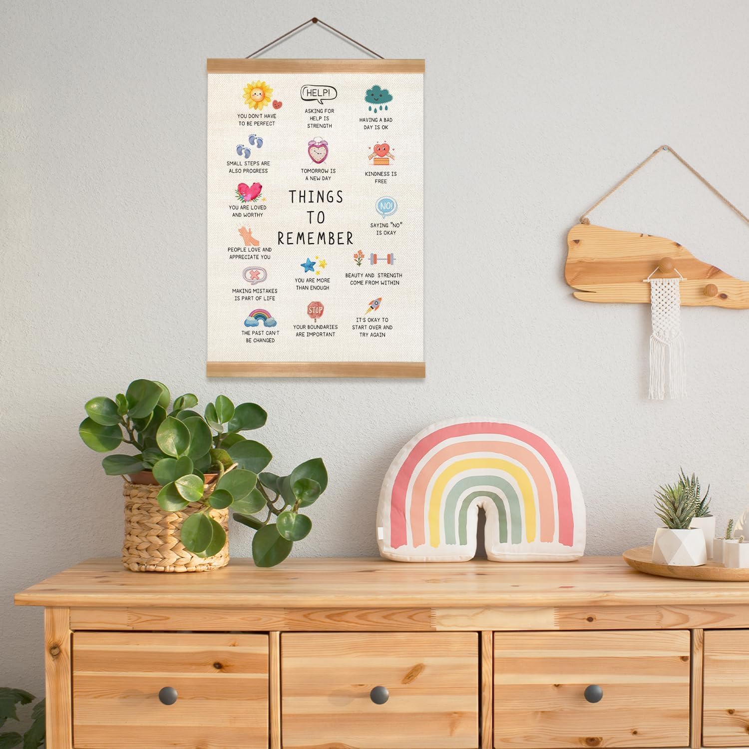 ZTGDA Therapy Poster - Mental Health Office Decor for Counselors | Anxiety Relief Reminder (12x16 Inch)