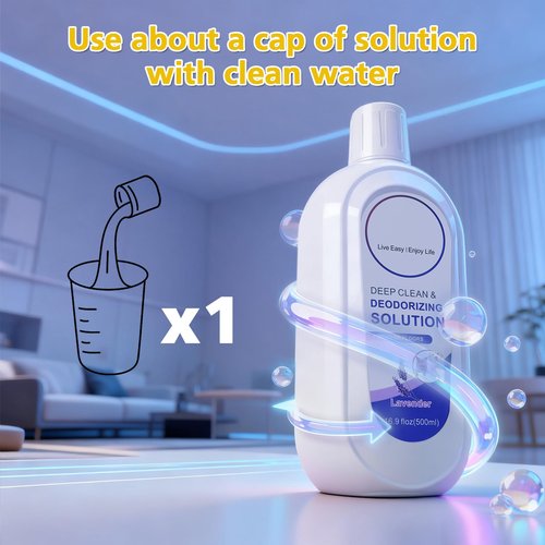 VILLAPOOL 2 Pack Floor Cleaning Solution for Tineco, Lavender Scent, Deep Cleans Multiple Hard Floors for iFLOOR Series, FLOOR ONE S3 / S5 / S6 / S7 / S9 Artist Series Wet Dry Vacuum (33.8 OZ)