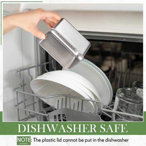 Hushee 3-Piece Stainless Steel Food Storage Containers - Airtight with Removable Drain Tray, 30 oz