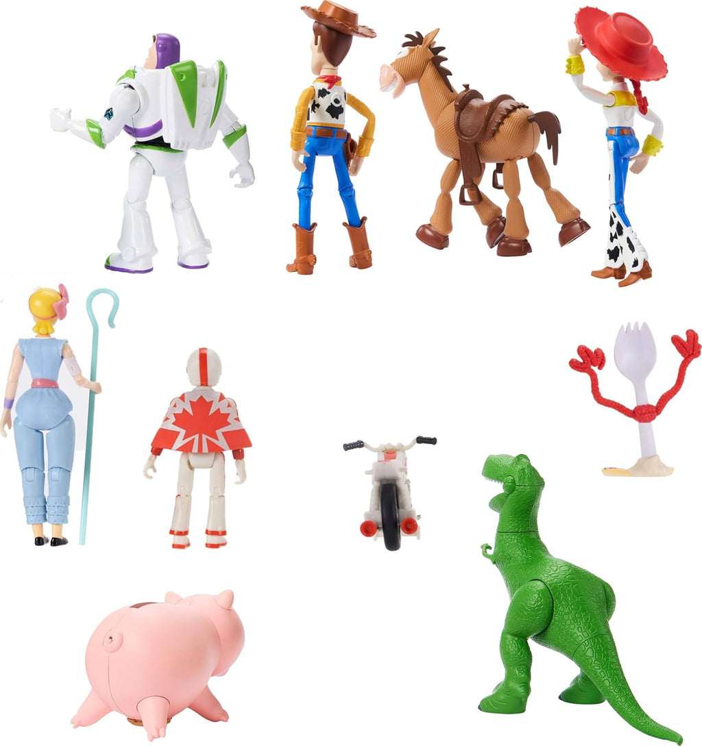 Mattel Toy Story Storytellers Figure Pack - 9 Figures & Vehicle Set | Woody, Buzz, Rex & More