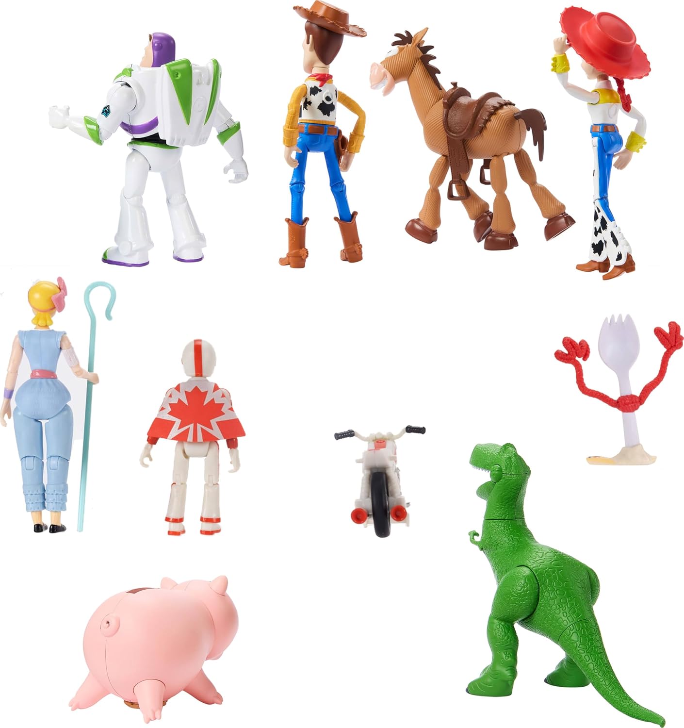 Mattel Toy Story Storytellers Figure Pack - 9 Figures & Vehicle Set | Woody, Buzz, Rex & More