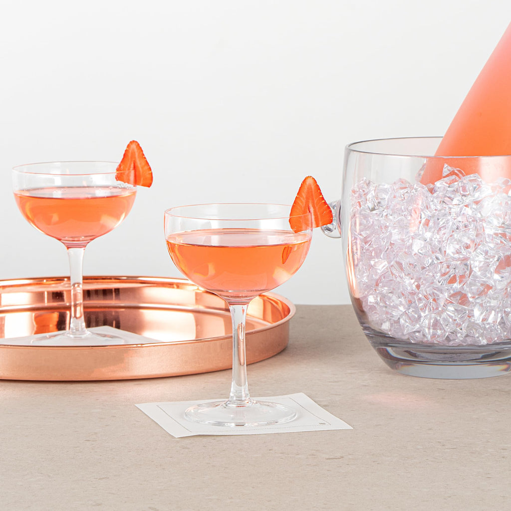 Restaurantware-Vetri 8 Ounce Coupe Glasses, 24 Dishwashable Martini Glasses - No Lead, Long Stemmed, Clear Glass Cocktail Drinkware, For Hosting Parties, Serve Margarita, Cosmopolitan, And More