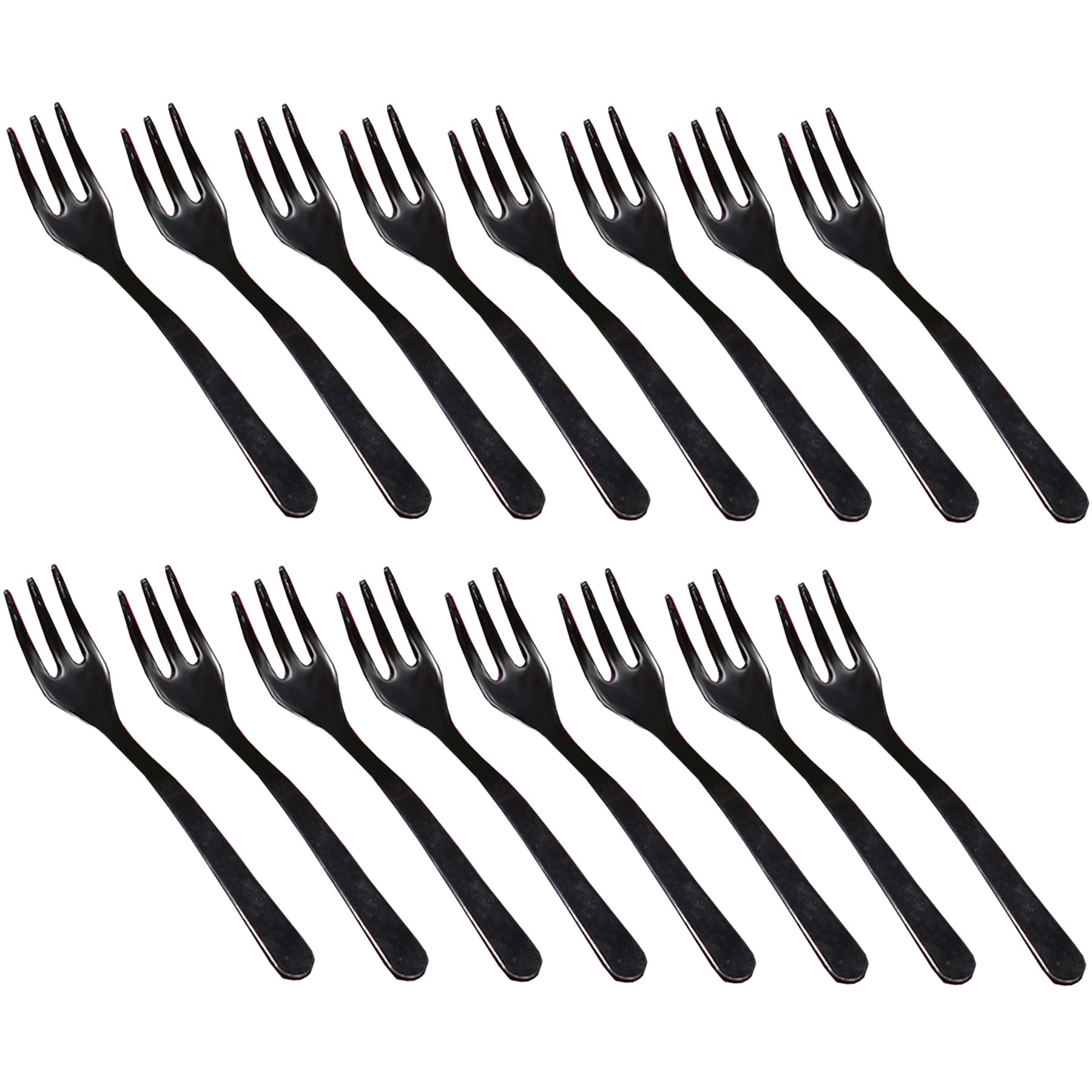 100 PCS Plastic Mini Forks, Small Disposable Appetizer Cocktail Tasting Forks, Suitable for Fruit Dessert Cakes (Black)