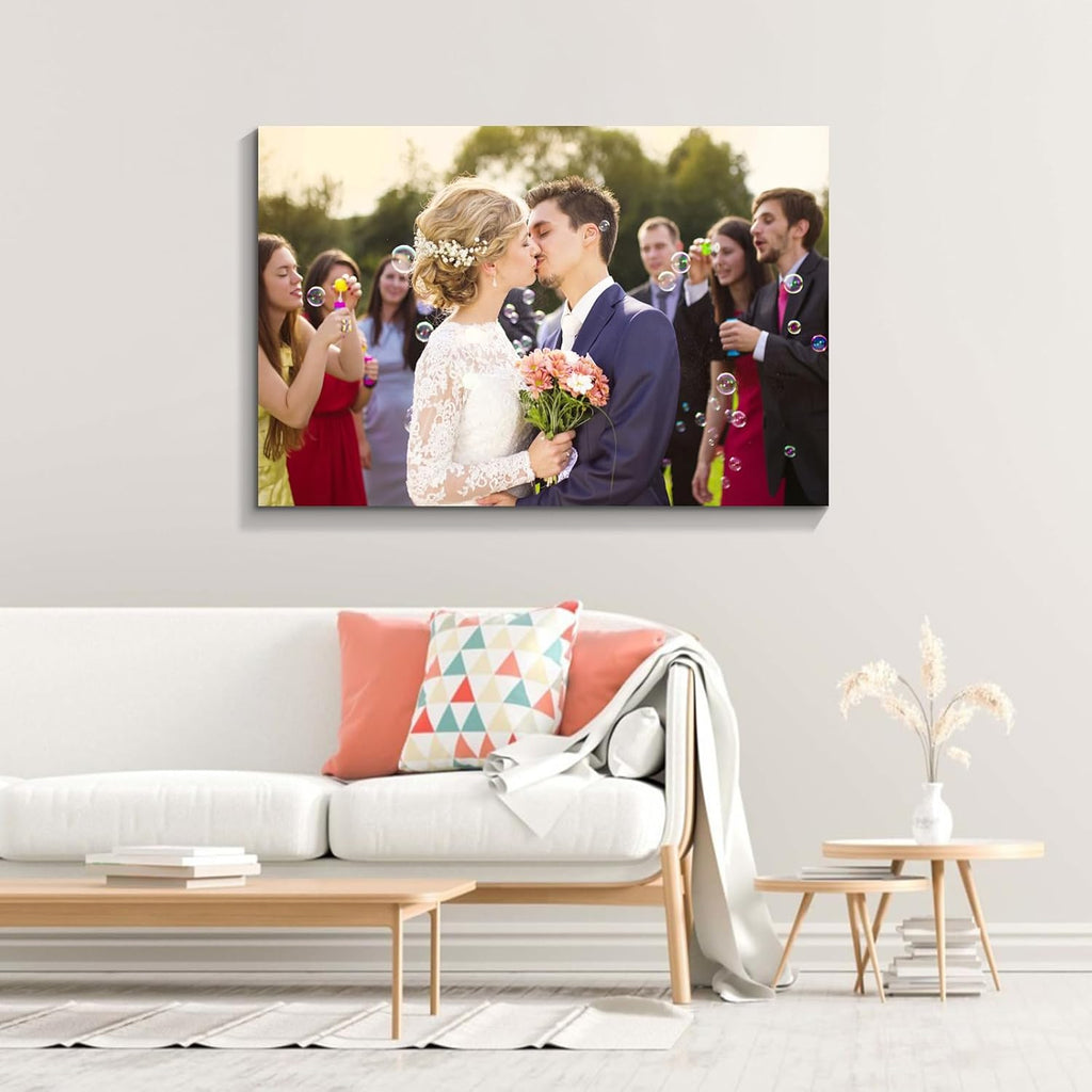 Wewejia Custom Canvas Prints - Personalized Photo Art for Weddings & Family | 36x24 Inch Easy to Hang