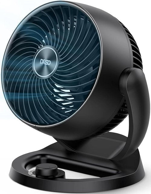 DREO 12-Inch Table Fan - 70ft Powerful Airflow & 25dB Quiet Operation | 120° Adjustable Tilt, 3 Speeds