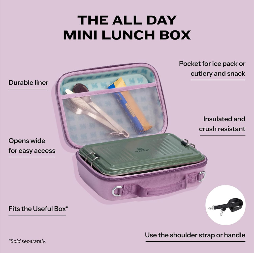 STANLEY Mini Lunch Box - 4.2-Quart EVA Insulated Bag | Crush Resistant | Adjustable Strap | BPA-Free | Lilac