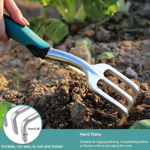 FANHAO Gardening Tools Set - 3 Piece Heavy Duty Cast Aluminum with Non-Slip Handles | Durable Garden Gifts for All