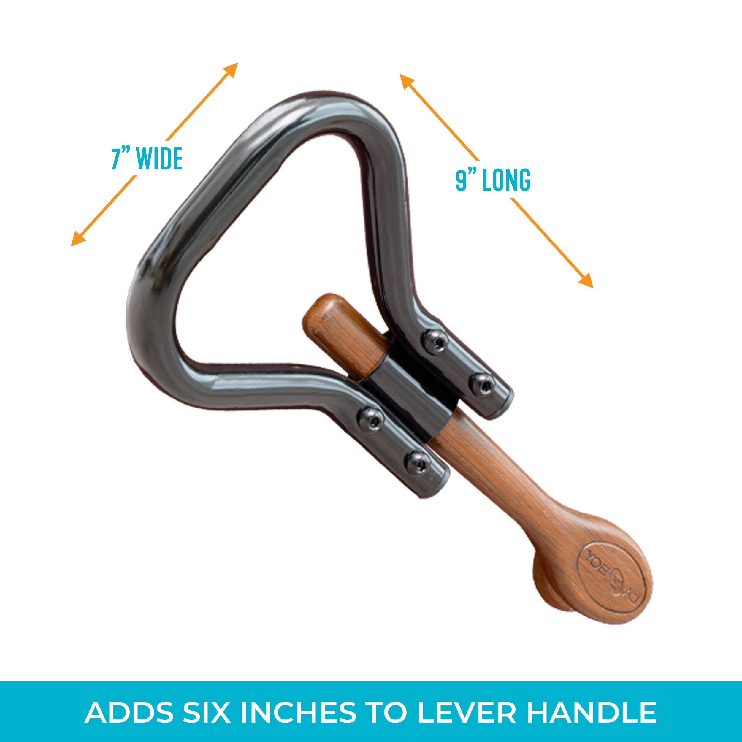 Stander Recliner Lever Extender, Oversized Grip Handle Adapter for Adults, Seniors, and Elderly, Extension Handle with Large Ergonomic Curve Grab Bar, Compatible with Wooden Recliner Handles - Black