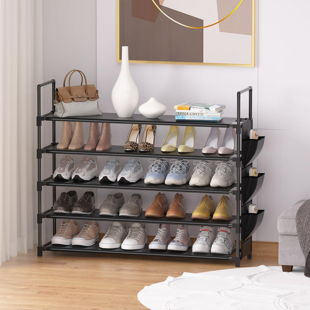 OYREL 5-Tier Shoe Organizer Rack - Space-Saving Shoe Holder for Closet & Entryway | Large Capacity 20-25 Pairs