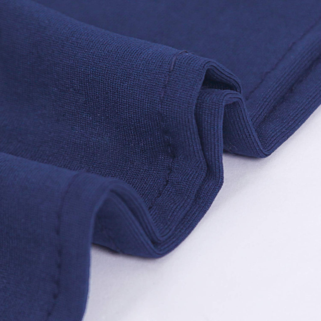 Peomeise Navy Spandex Chair Sashes - 25pcs with Buckle Slider for Elegant Wedding & Party Decor