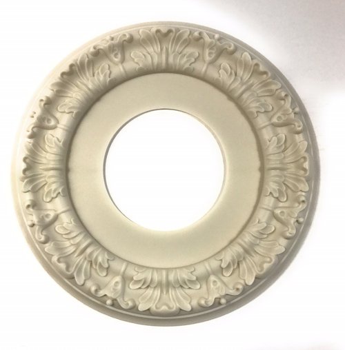 Flourish Design White 10 Inch Ceiling Medallion
