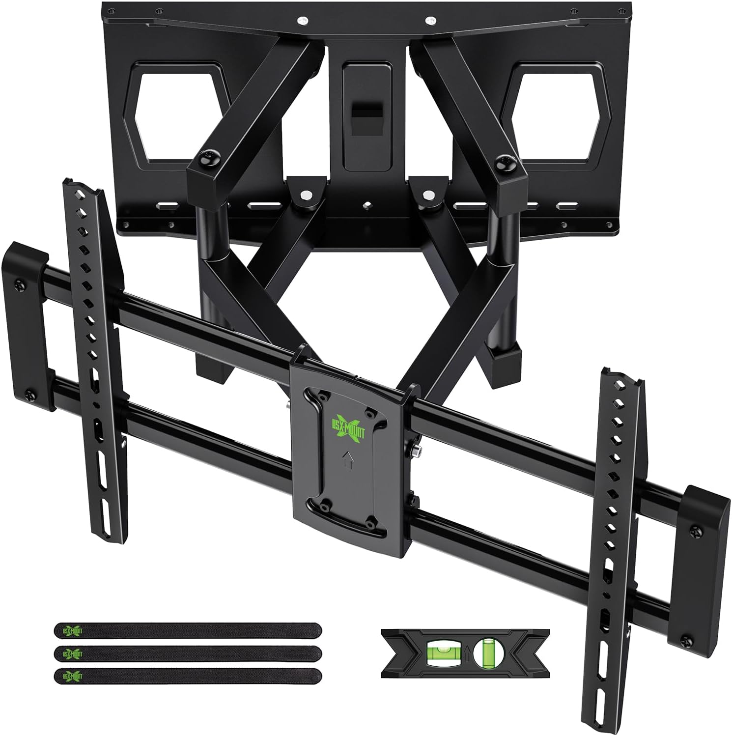 USX MOUNT Full Motion TV Wall Mount - Fits 42-84 Inch TVs, Holds Up to 120lbs, Max VESA 600x400mm, Dual Articulating Arms