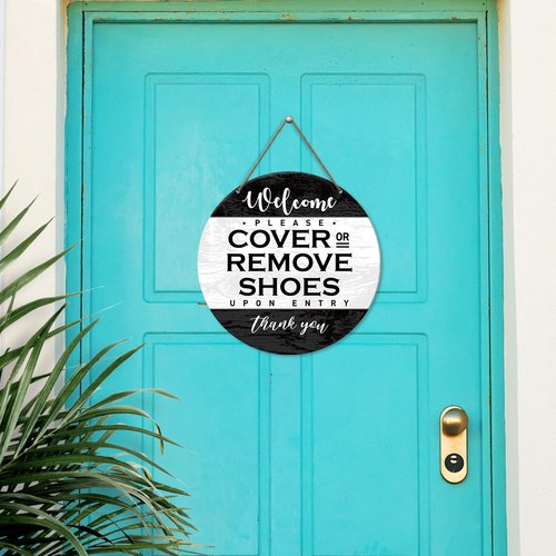 Please Remove Your Shoes Sign, Take off Your Remove Shoes Sign for House Front Door, Cover or Remove Shoes, Housewarming Gifts for New House Home Women Men