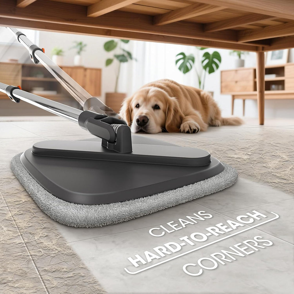 Skiennix Spin Mop and Bucket Set - Deep-Cleaning System with Separate Dirty Water | Versatile for Floors & Walls