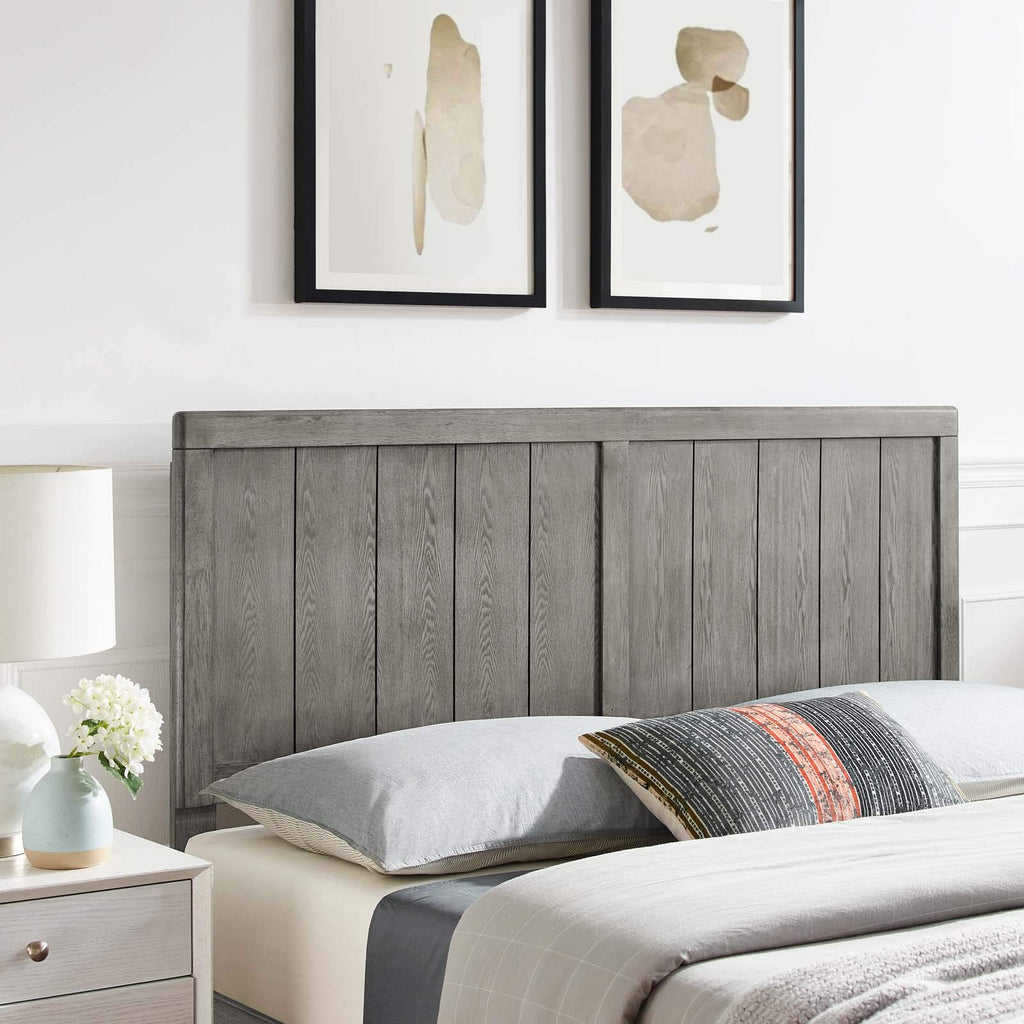 Modway MOD-6216-GRY Robbie Twin Wood Headboard, Gray