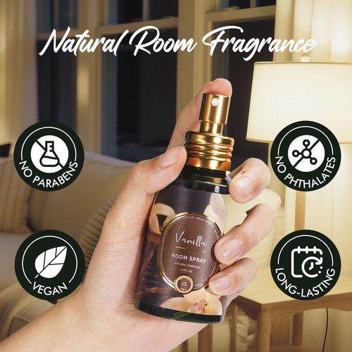 Vanilla Room Spray 2 Pack, 3.4oz/100ml Each – Long-Lasting Air Freshener & Odor Eliminator for Home, Bathroom, Bedroom & Office, Concentrated Room Spray