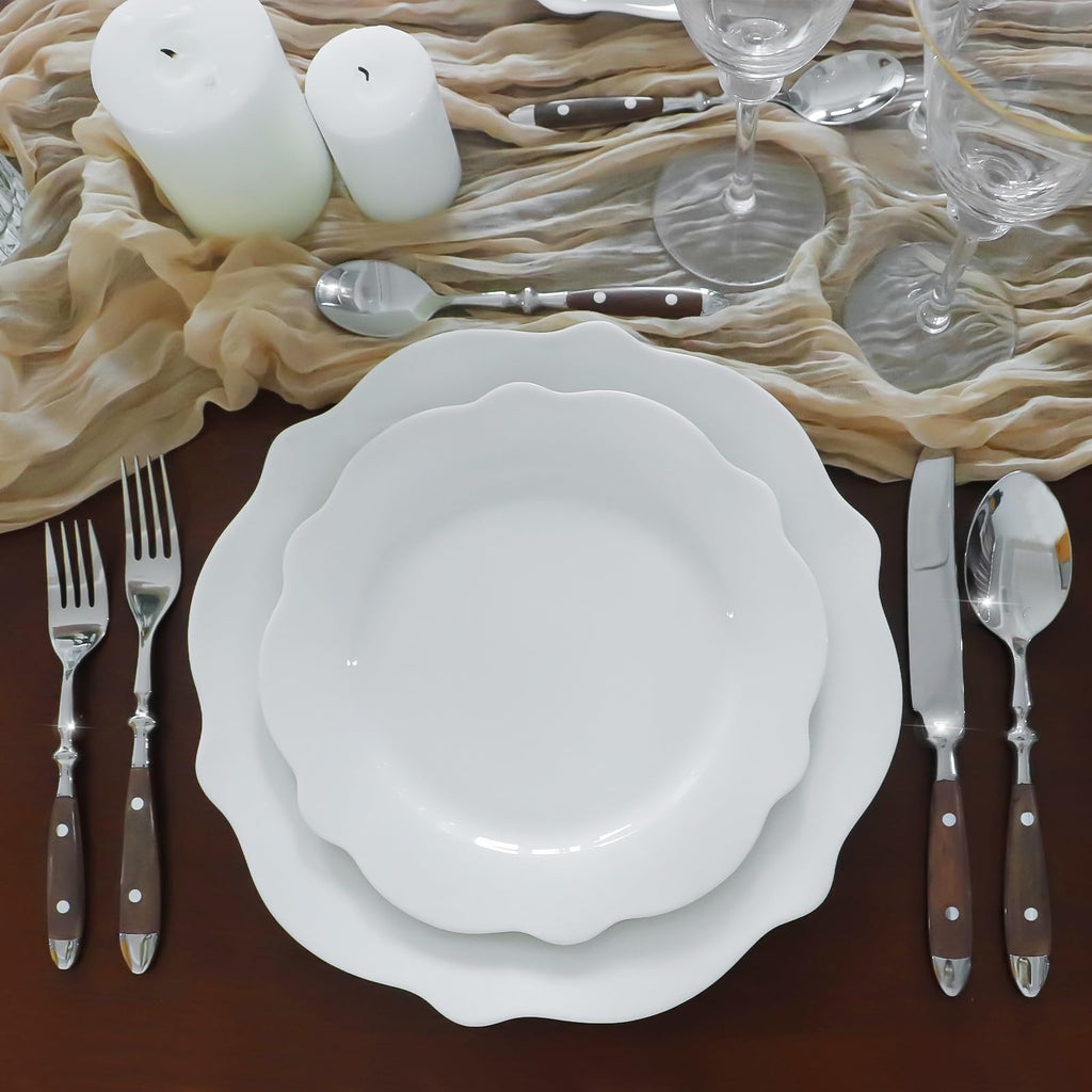 Kelenfer Silverware Set 20-Piece 18/10 Stainless Steel Brown Vintage Flatware Handle Luxury Cutlery Service for 4