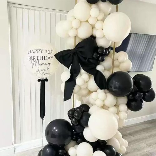 Big Black Bow Birthday Decorations , Large Black Bows Satin Ribbon Bow Themed Party Decorations,Coquette Party Background Wall Bow for Home Decor Bachelorette Baby Shower Bridal Shower Wedding