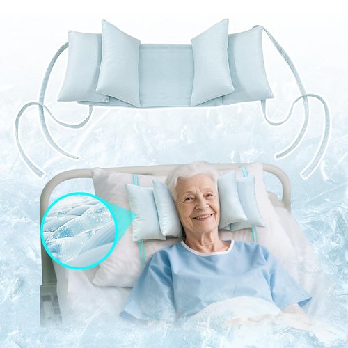 Mistuki Head Stabilizing Pillow Neck Stabilizer Wedge for Sleeping Upright After Cervical Fusion Surgery Cradle Medical Positioning Bedridden Patient Posture Corrector(Cooling Fabric)