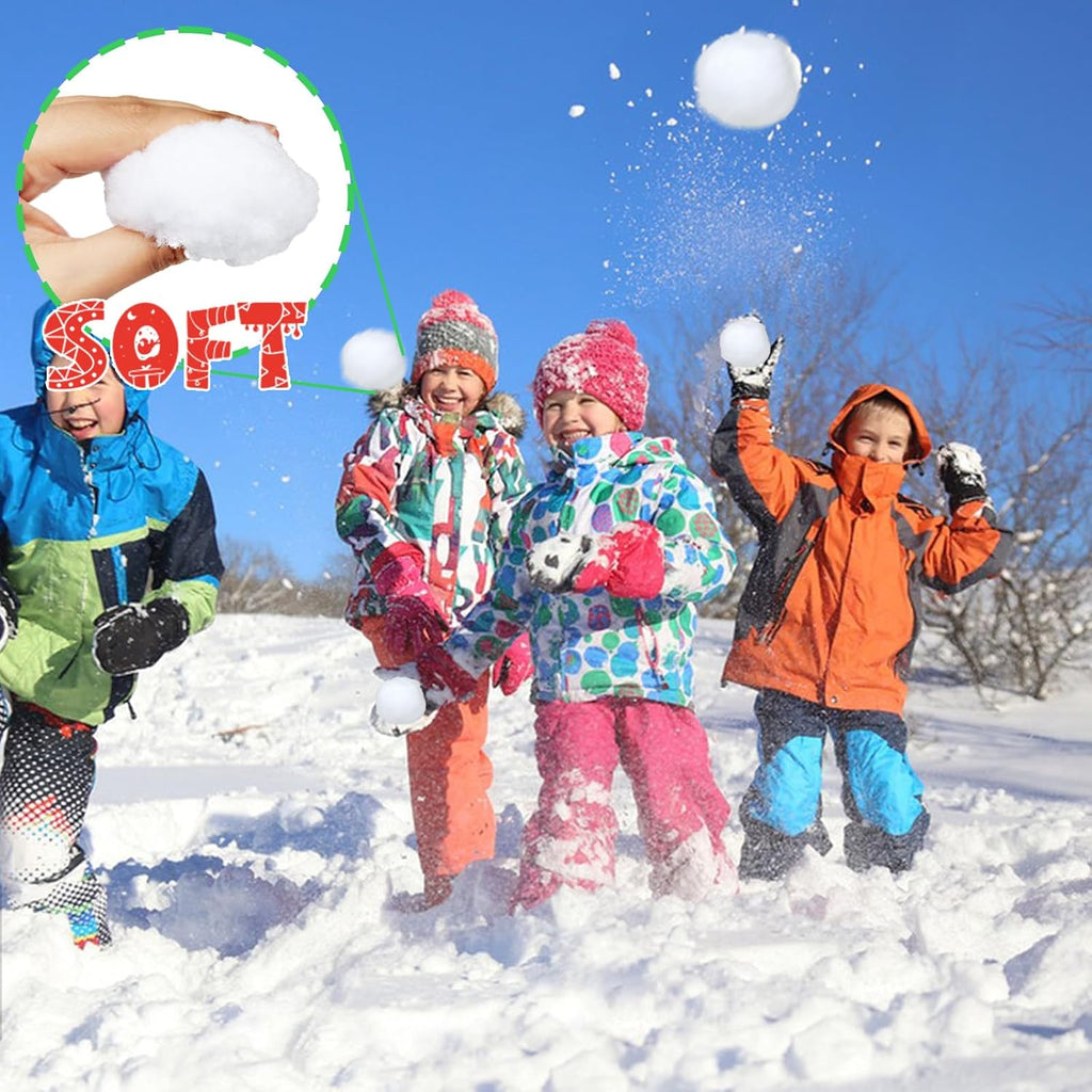 Skiennix 50 PCS Fake Snowballs - Realistic White Snowballs for Kids | Winter Party Decorations