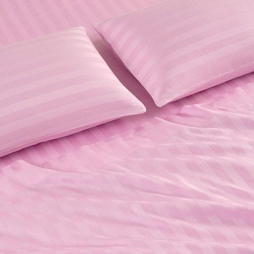 Juicy Couture Royal Dreams Twin Sateen 3 Piece Sheet Set - 100% Cotton Luxury Bed Sheets, Pink