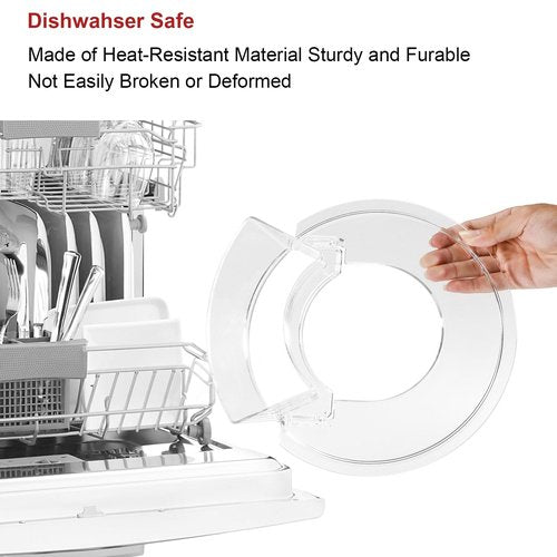 Pouring Shield for KitchenAid- Splash Guard with Removable Pouring Chute for KitchenAid 5.5-7 Quart Bowl-Lift Stand Mixer