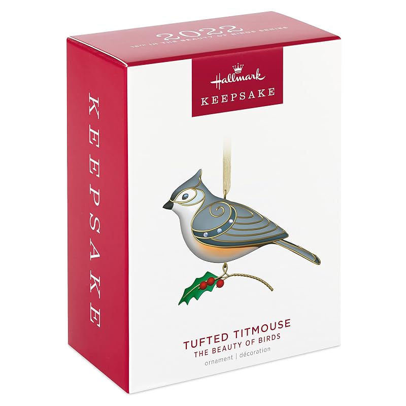 Tufted Titmouse Keepsake Ornament - 2022 Beauty of Birds, Hallmark Keepsake (Variation: Tufted Titmouse+Ornament)