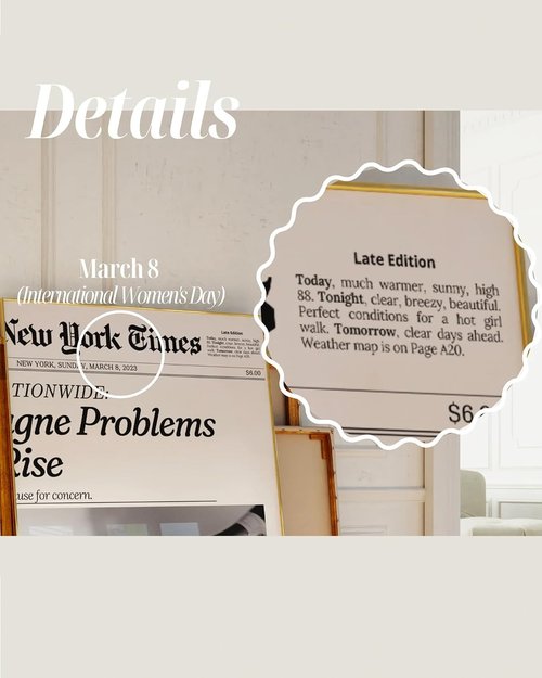 iHery Black Wall Art Print - Trendy Newspaper Design for Home Décor | 12x16in Canvas, Perfect for Living Room