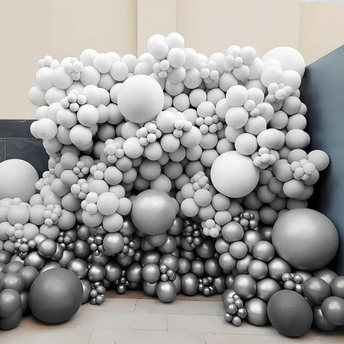 Gray Balloons 12 inch, Grey Latex Balloons 50pcs Party Balloons for Birthday Baby Shower Wedding Anniversary Party Decorations