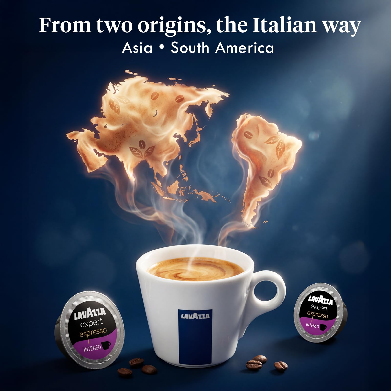 Lavazza Expert Espresso Intenso Capsules – 72 Count – Dark Roast Coffee Pods with Arabica & Robusta Blend – Bold Flavor & Rich Crema – Compatible with Lavazza Classy Machines
