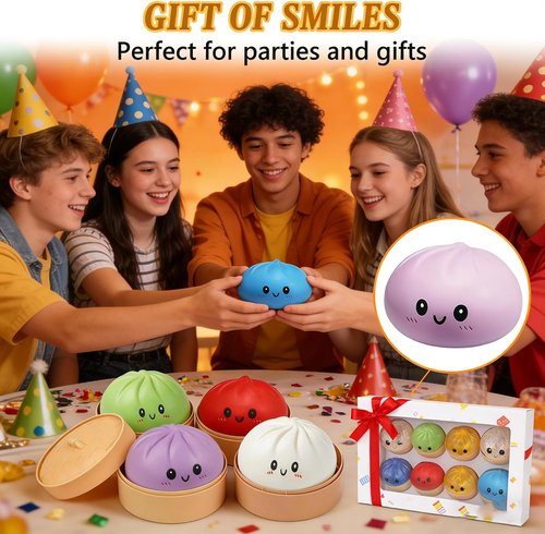 Glitter Dumpling Squishy Mystery Box by [Brand Name] - Surprise Mini Steamer Toy | No Duplicates, Perfect for Party Favors