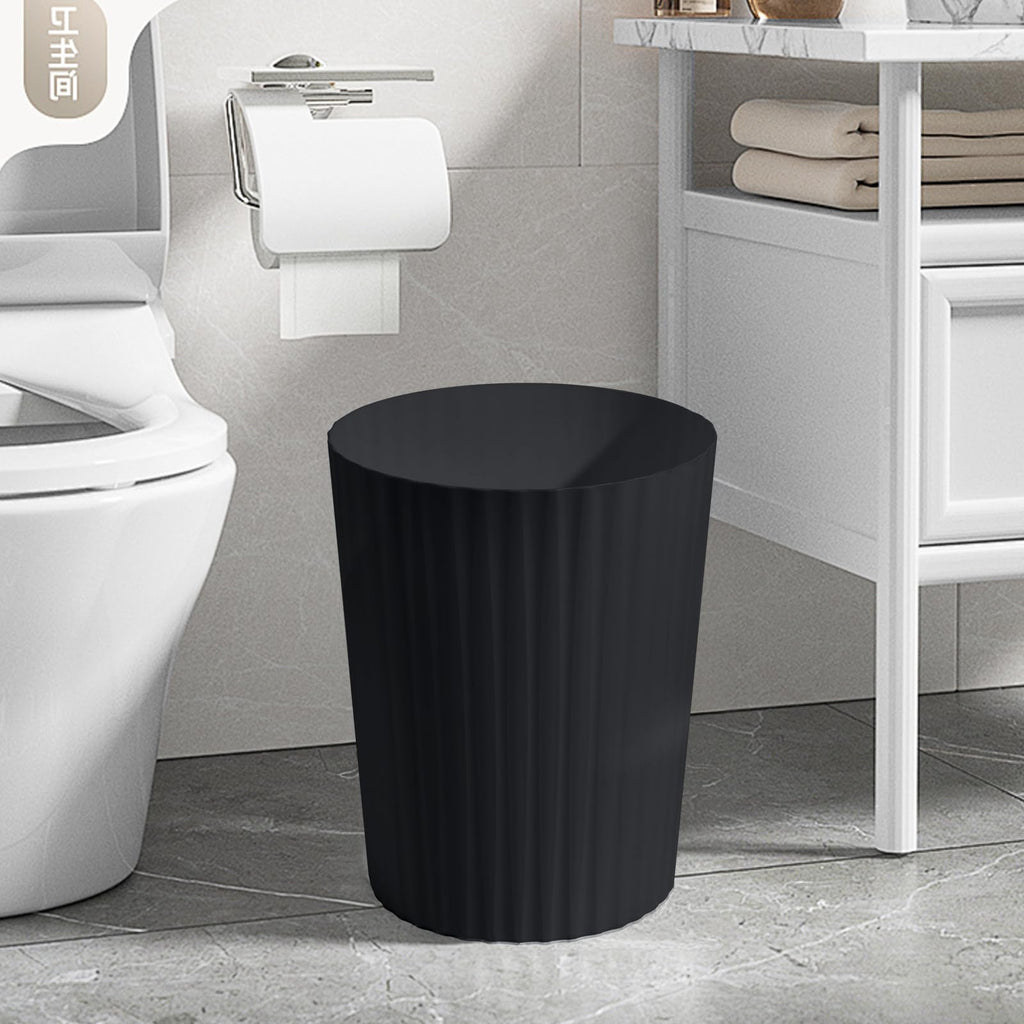 TEIUKAX Trash Can - Small Waste basketbin - 2 Gallon- for Office,Home,Bathroom,Kitchen - Black