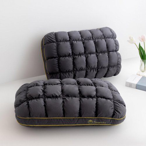 YOUR MOON Fluffy Support Bed Pillow King Size Set of 2, Luxury Hotel Quality Bed Pillows for Side Sleeper, Super Soft Premium Down Alternative Filling Pillow for Sleeping (Gray)