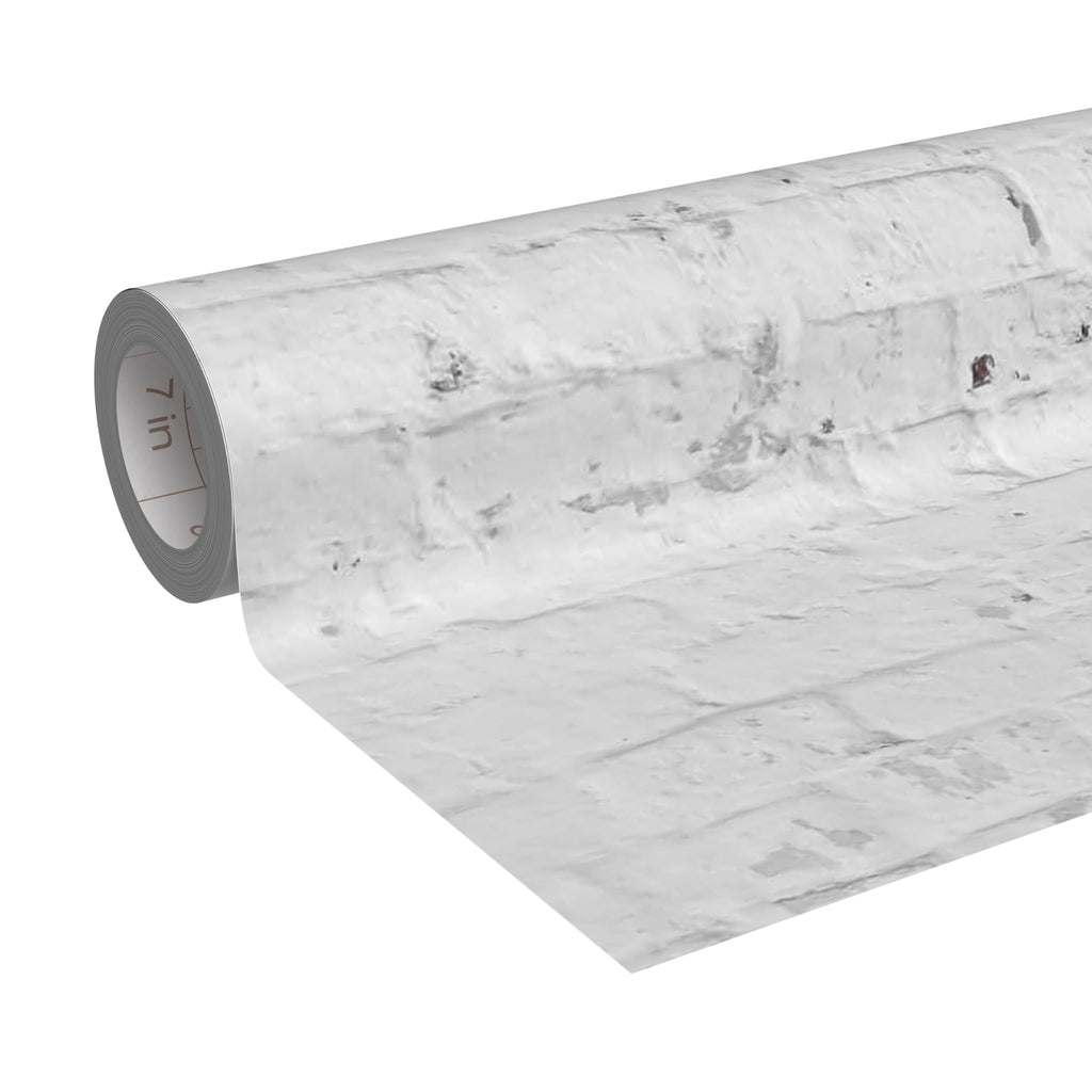 EasyLiner Peel & Stick Decor Removable Peel and Stick Wallpaper, Decorative Self Adhesive Shelf Liners for Cabinets, Walls, Resurfacing Projects 20 in x 18 ft, Whitewash Brick