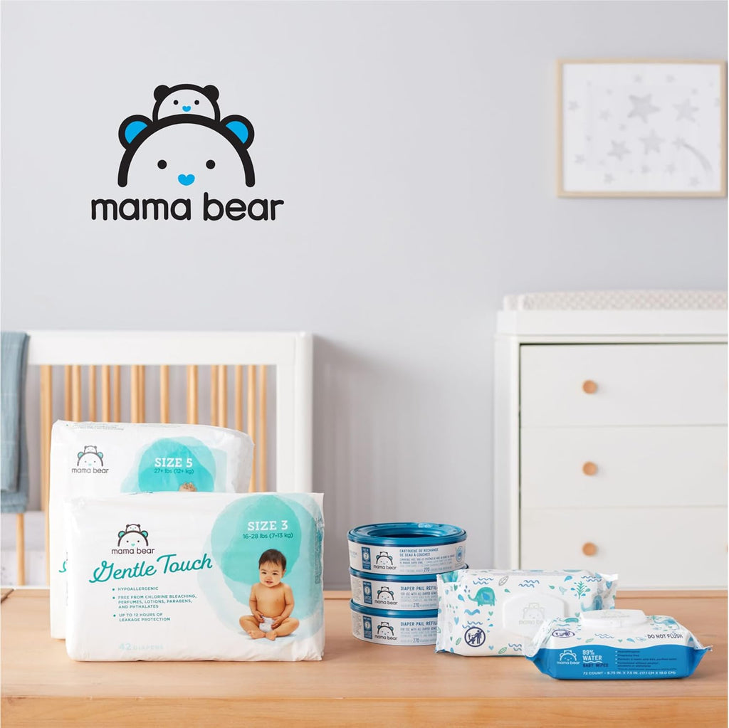 Mama Bear 99% Water Baby Wipes - Hypoallergenic & Fragrance-Free | 72 Count Pack of 6