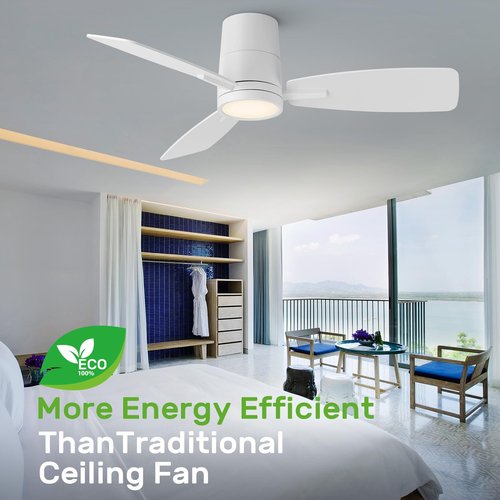 TALOYA Ceiling Fan with Lights and Remote Control 42 inch Multifunctional Quiet Fan with Three Color Temperature and High Brightness Light and Reversible Blades