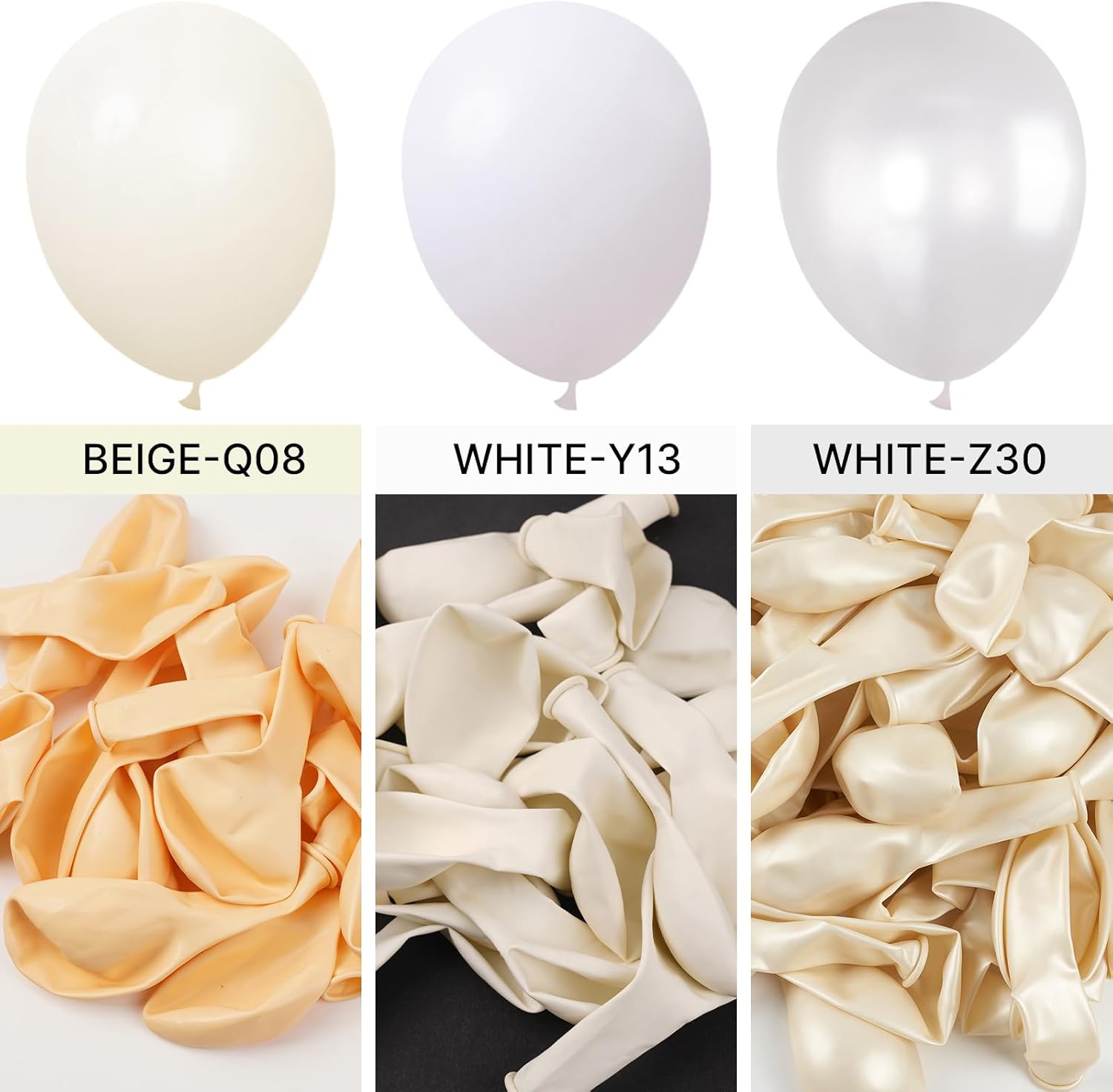 PartyWoo 50 Pcs Matte White Balloons - Perfect for Balloon Garlands & Wedding Decorations