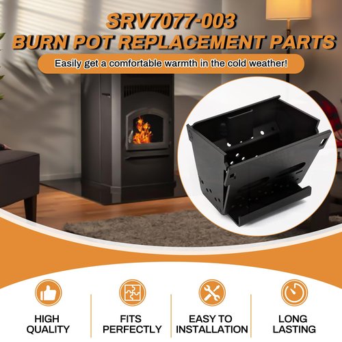 Firepot Burnpot Replacement Parts for Pelpro & Pleasant Hearth Pellet Stoves, SRV7077-003 Burner Burn Pot Parts for PP130 PP130-B PP150 PP60 PP60-B PP70 PPC90 TSC90 PH35PS PH50CABPS PH50PS PHC90