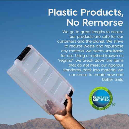 IRIS USA 19 QT Plastic Storage Box - BPA-Free, Durable Stackable Containers with Latches - Clear (6 Pack)