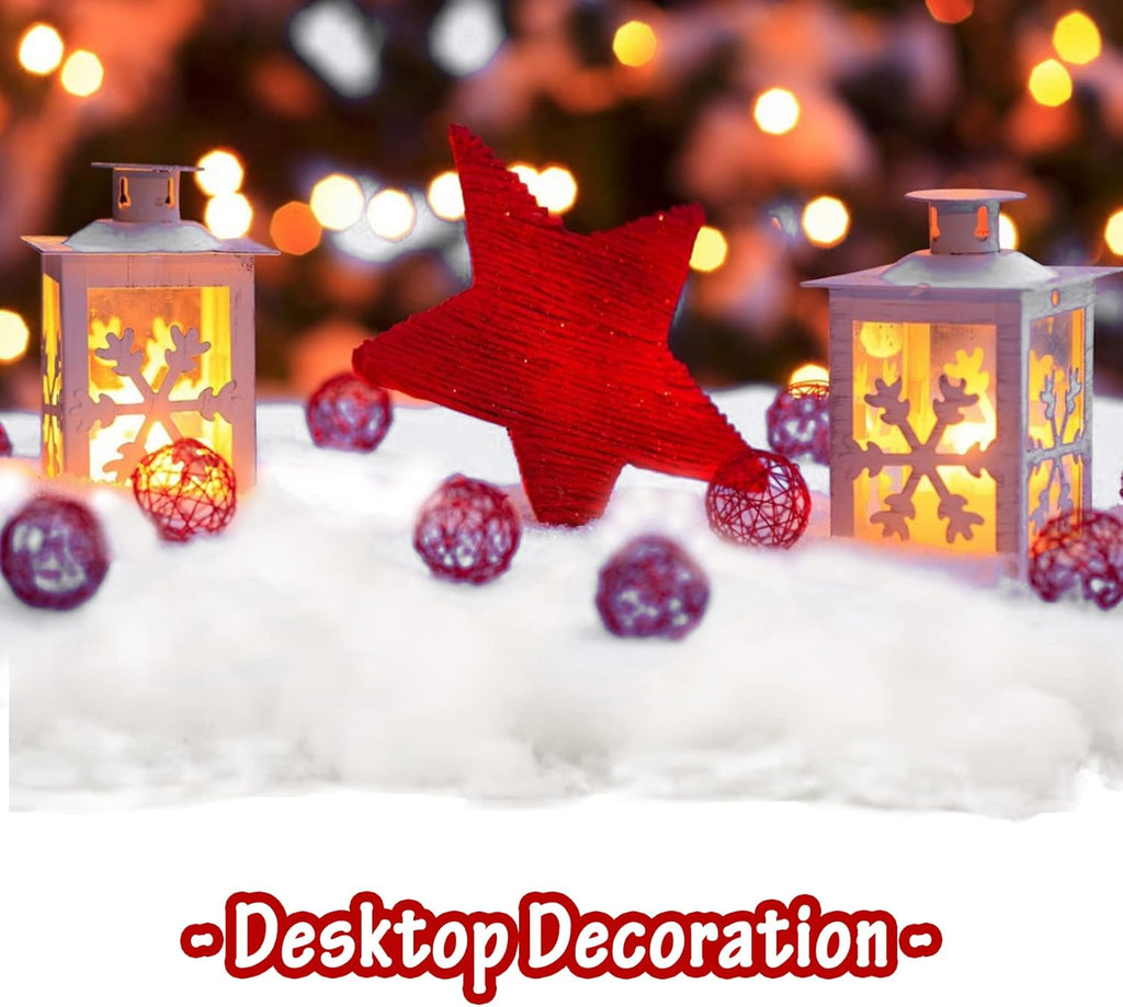 Skiennix Christmas Fake Snow Decor - 15oz Artificial Fluffy Snow for Winter Mantle & Village Decor